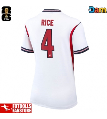 England Declan Rice #4 Hemmatröja Dam VM 2026 Kortärmad